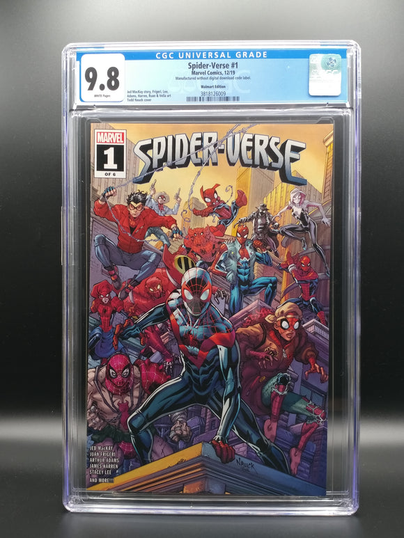 Spider-Verse #1, CGC 9.8 (Walmart edition first print, error cover)