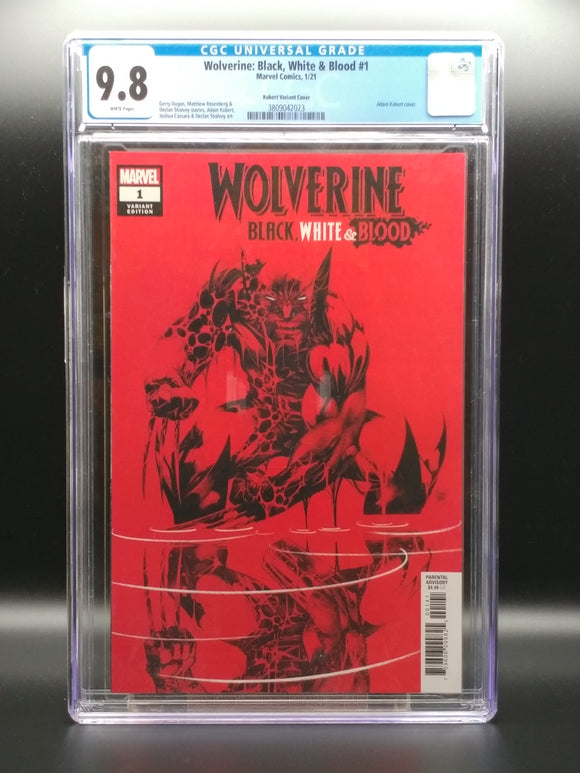 Wolverine: Black White & Blood #1 (Kubert Variant), CGC 9.8